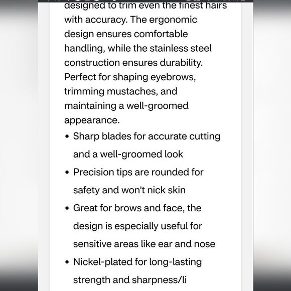 Tweezerman Facial Hair Scissors - Picture 8 of 8